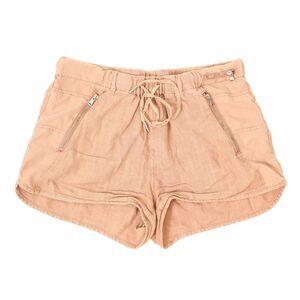 BLANKNYC Zip Pocket Cargo Linen Blend 2.5" Shorts XS Fading Rose Drawstring B12